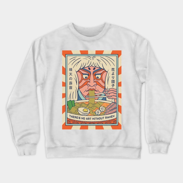 Kabuki Lion Ramen Lover Crewneck Sweatshirt by RyanRagnini